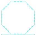 Galvano de cristal octogonal 18,5 × 18 cm 3