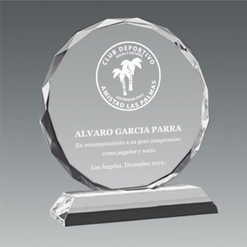 Galvano de cristal 15 × 13,5 cm 2