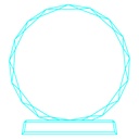 Galvano de cristal 15 × 13,5 cm 3