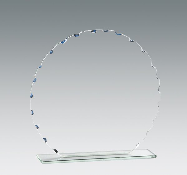Galvano de cristal circular 17,5 × 18 cm 1