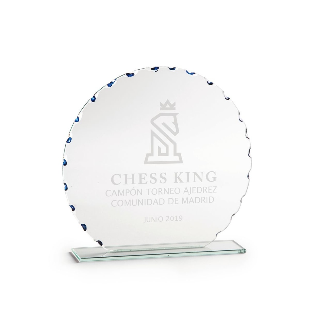 Galvano de cristal circular 17,5 × 18 cm 2