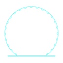Galvano de cristal circular 17,5 × 18 cm 3