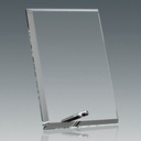 Galvano de cristal con soporte metálico 23 × 18 cm 1