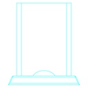 Galvano de cristal rectangular 20 × 13 cm 3
