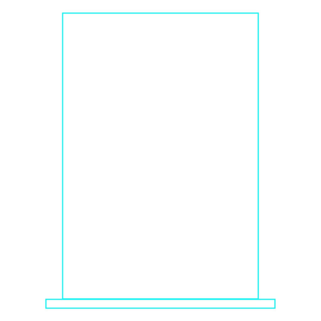 Galvano de cristal rectangular 17,5 × 11 cm 3
