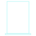Galvano de cristal rectangular 17,5 × 11 cm 3