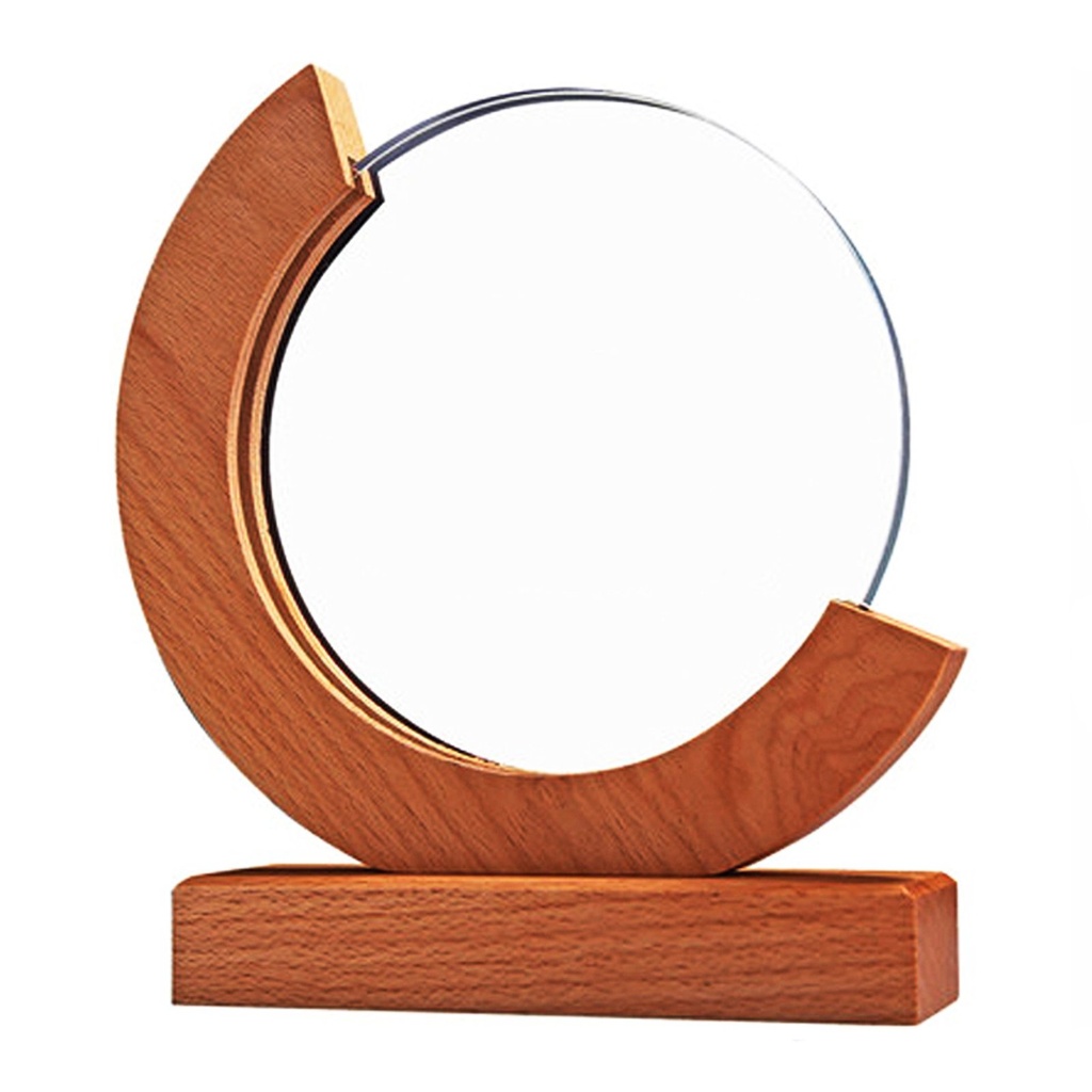 Galvano de cristal con base de madera 1