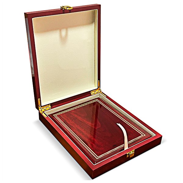 Galvano de madera con estuche de lujo 1