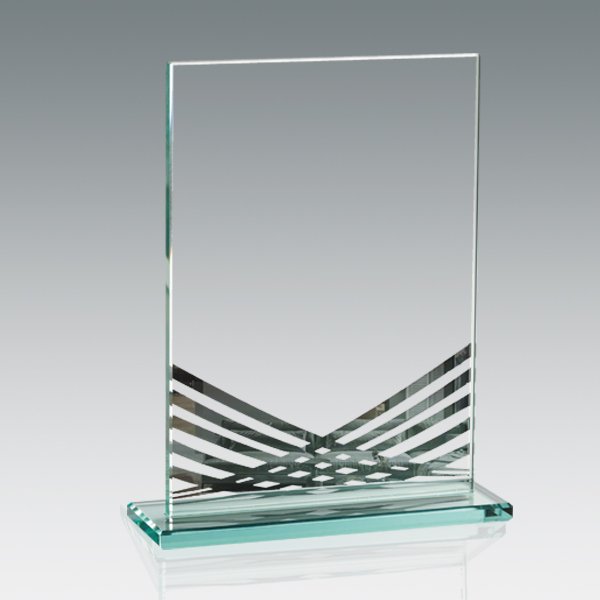 Galvano de cristal rectangular jade 18 × 13 cm 1