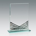 Galvano de cristal rectangular jade 18 × 13 cm 1