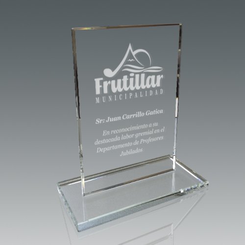 Galvano de cristal rectangular 20,5 × 13,5 cm 3