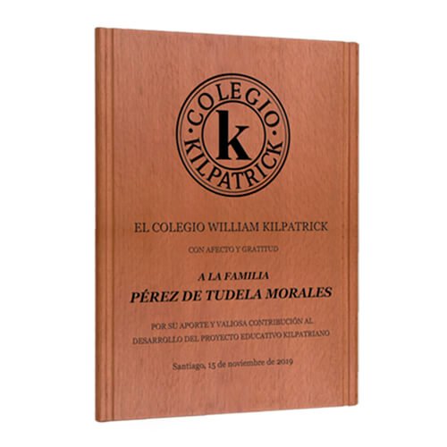 Galvano de madera de raulí con biseles 3