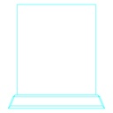 Galvano de cristal rectangular 20 × 11,5 cm 3