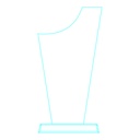 Galvano de cristal 21 × 11,5 cm 3