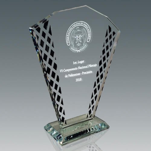 Galvano de cristal 24,5 × 20 cm 3