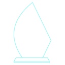 Galvano de cristal 24 × 13 cm 2