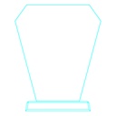 Galvano de cristal 19,5 × 16 cm 3