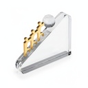 Galvano triangular de cristal con esfera grabada 17 × 12 cm 1