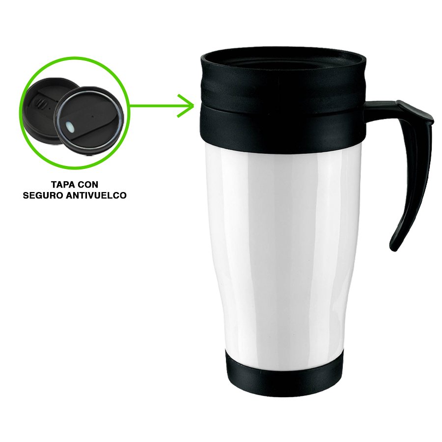 Mug térmico plástico 400 ml Ø 8 × 17,5 cm 2