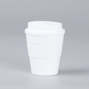 Mug de polipropileno blanco con banda de silicona 356 ml 1