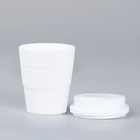 Mug de polipropileno blanco con banda de silicona 356 ml 2