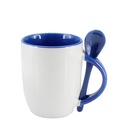 Tazón con cuchara para sublimar 330 ml Ø 8,2 × 10,3 cm 1