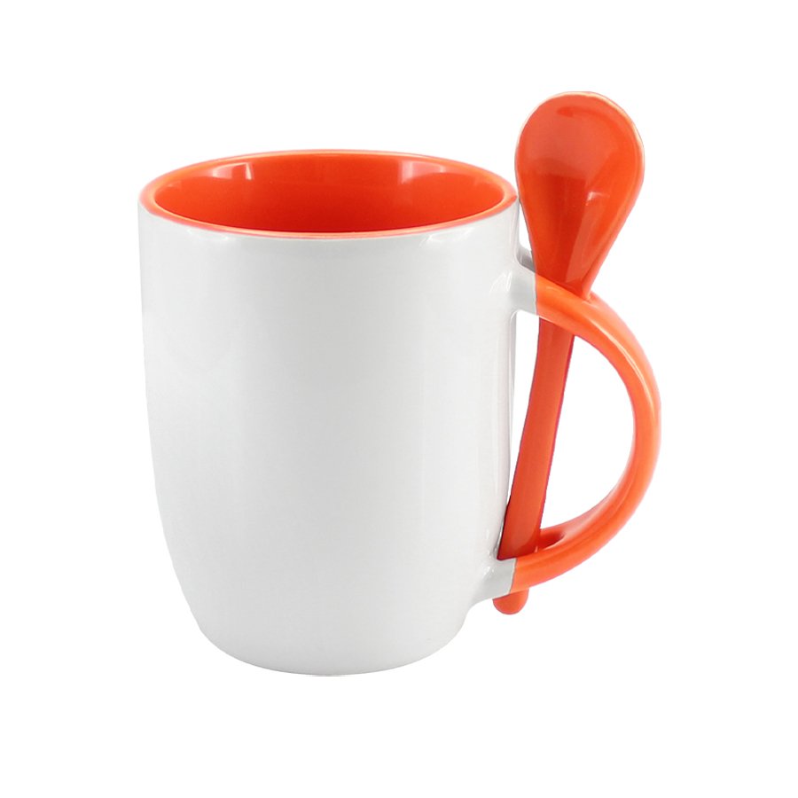 Tazón con cuchara para sublimar 330 ml Ø 8,2 × 10,3 cm 3