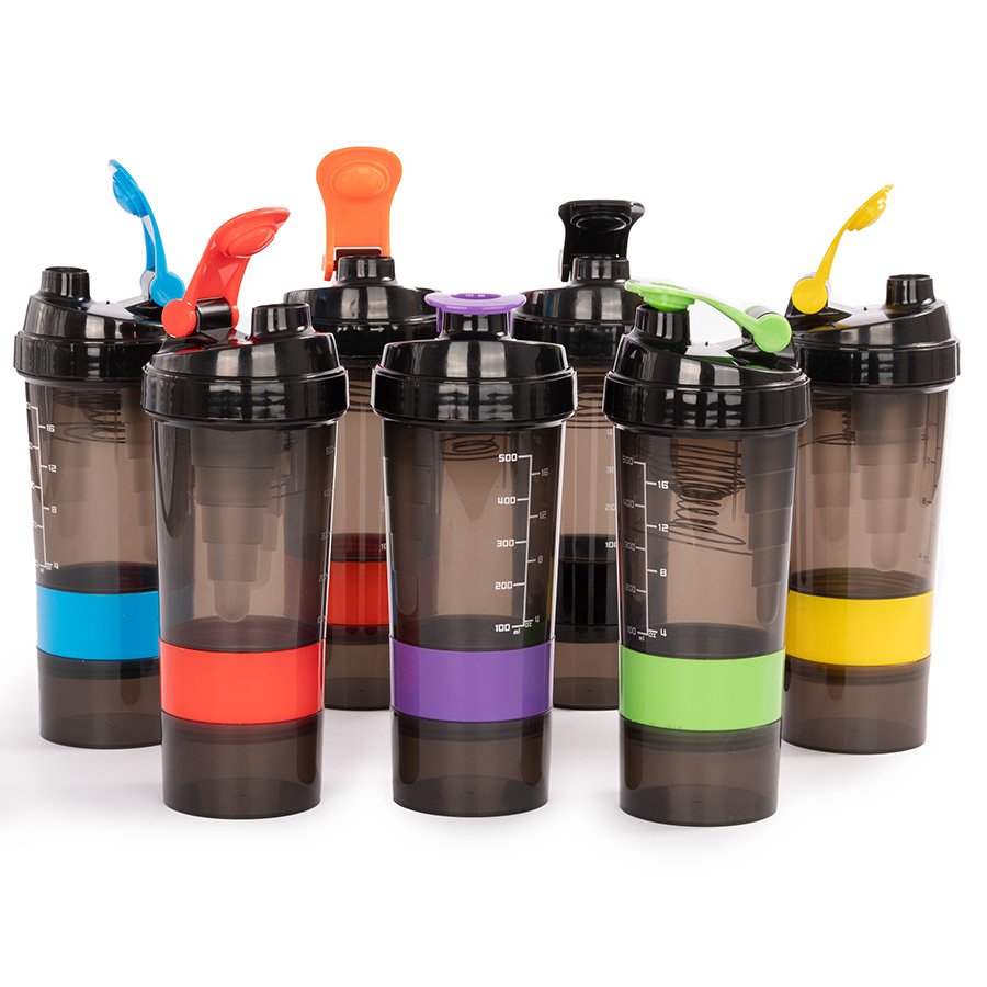 Vaso gym para batidos de proteína con 4 compartimentos 1