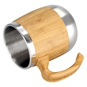 Tazón cervecero de bambú y acero 450 ml Ø 9,5 × 11,1 cm 1