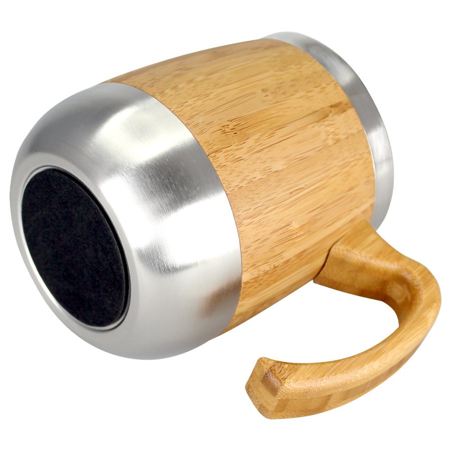 Tazón cervecero de bambú y acero 450 ml Ø 9,5 × 11,1 cm 2