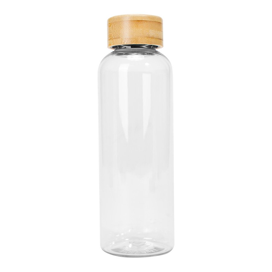 Botella de PET con tapa de bambú 550 ml Ø 6,6 × 20 cm 1