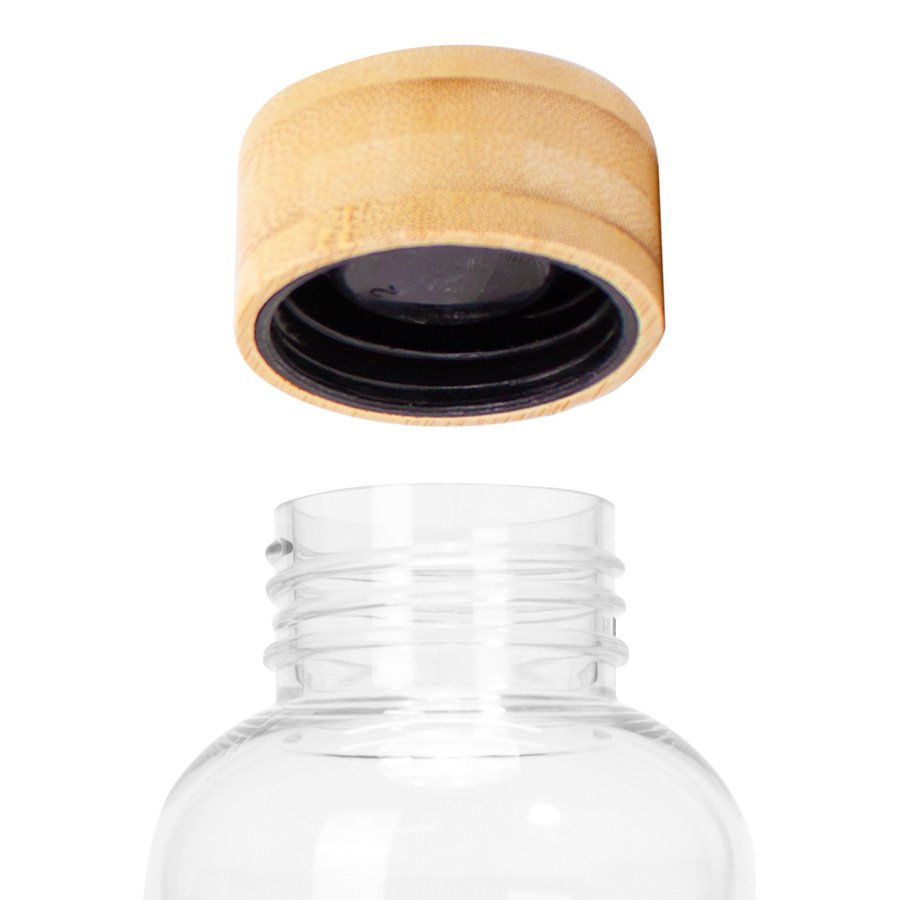 Botella de PET con tapa de bambú 550 ml Ø 6,6 × 20 cm 2