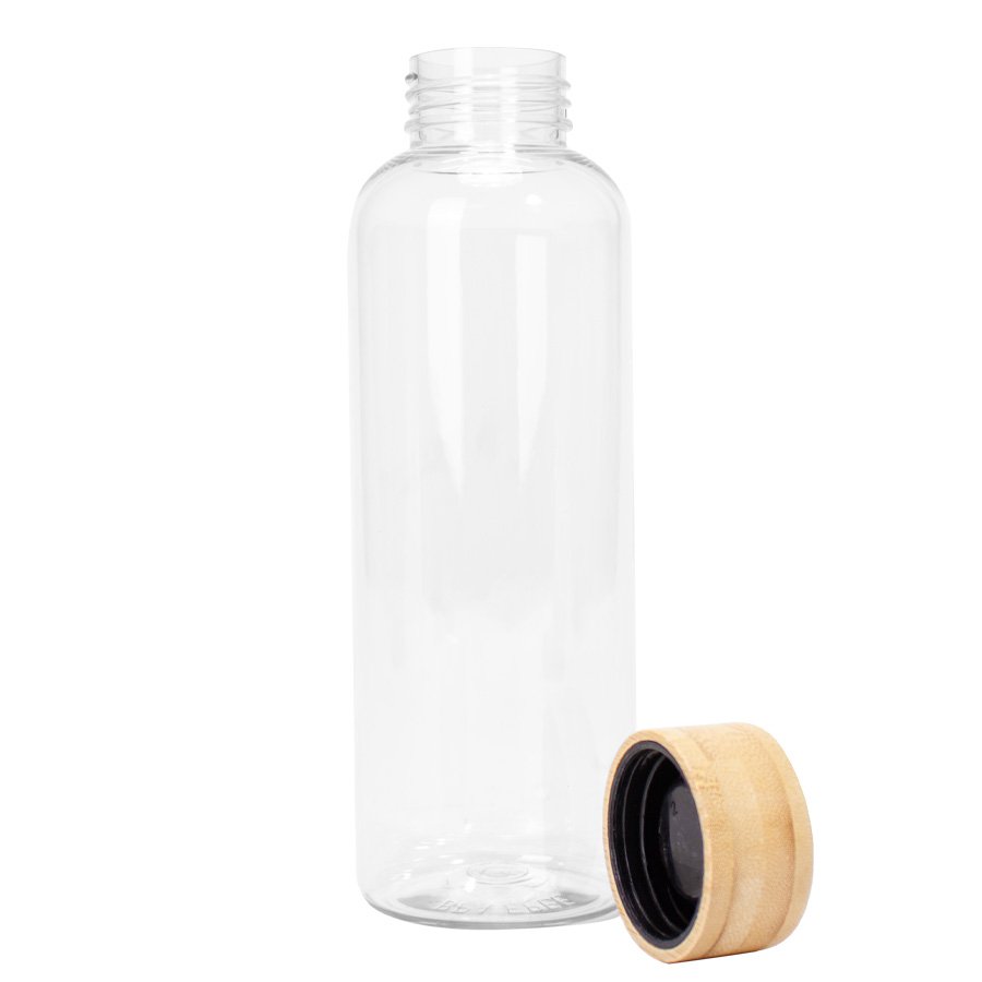 Botella de PET con tapa de bambú 550 ml Ø 6,6 × 20 cm 3