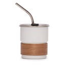 Vaso térmico metálico con bombilla y grip 300 ml Ø 7,8 cm 1