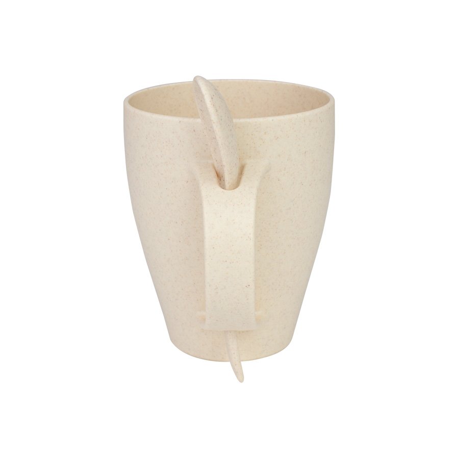Mug de caña de trigo con cuchara 400 ml 2