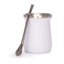Vaso térmico mate con bombilla 300 ml Ø 8,1 × 10,5 cm 2