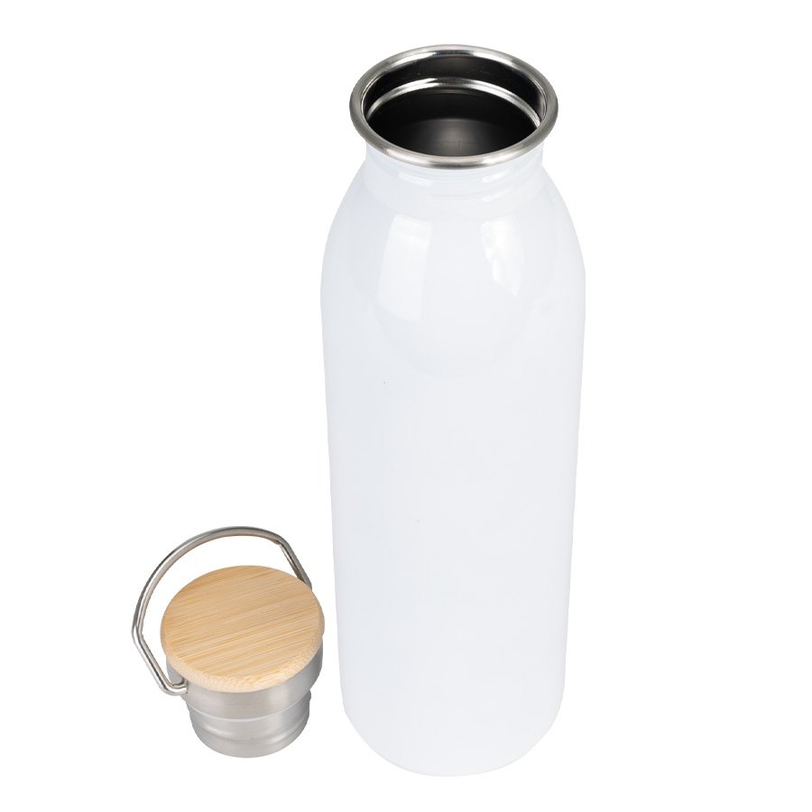 Botella de acero y bambú para sublimar 750 ml Ø 7,1 cm 2