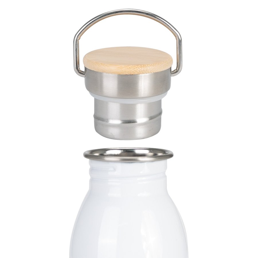 Botella de acero y bambú para sublimar 750 ml Ø 7,1 cm 3