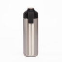 Botella térmica de acero inoxidable y bambú 22,5 × Ø 7,6 cm 3