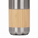 Botella térmica de acero inoxidable y bambú 26,8 × Ø 7,6 cm 3