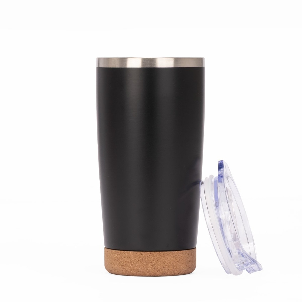 Vaso térmico de acero inoxidable y corcho 22,5 × Ø 9,2 cm 3