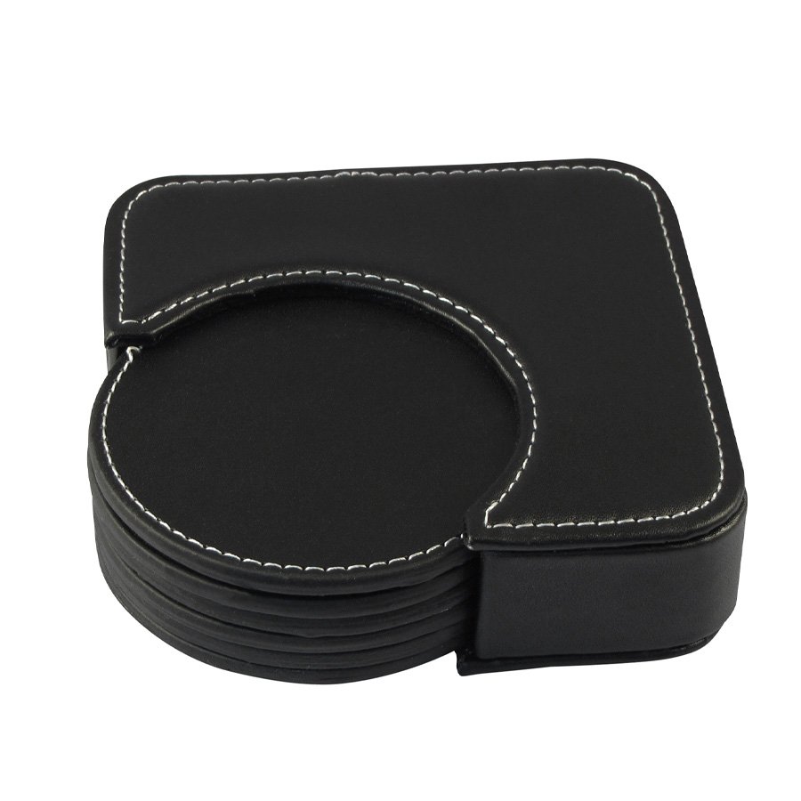 Set de posavasos redondos 12,2 × 12,2 × 3,2 cm 1