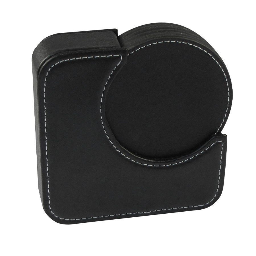 Set de posavasos redondos 12,2 × 12,2 × 3,2 cm 2