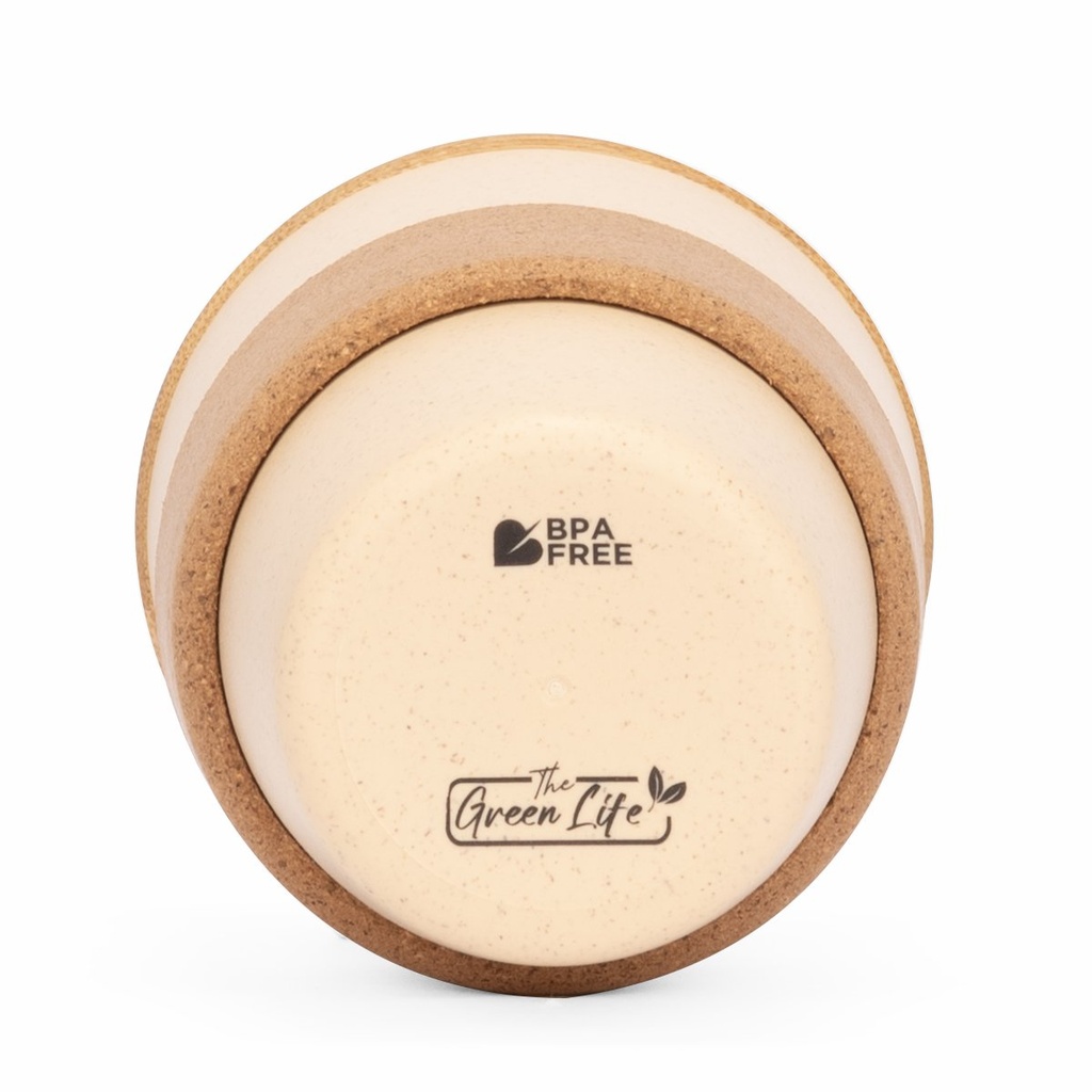 Vaso de bambú y corcho con fibra de trigo 14,2 × Ø 9,4 cm 2