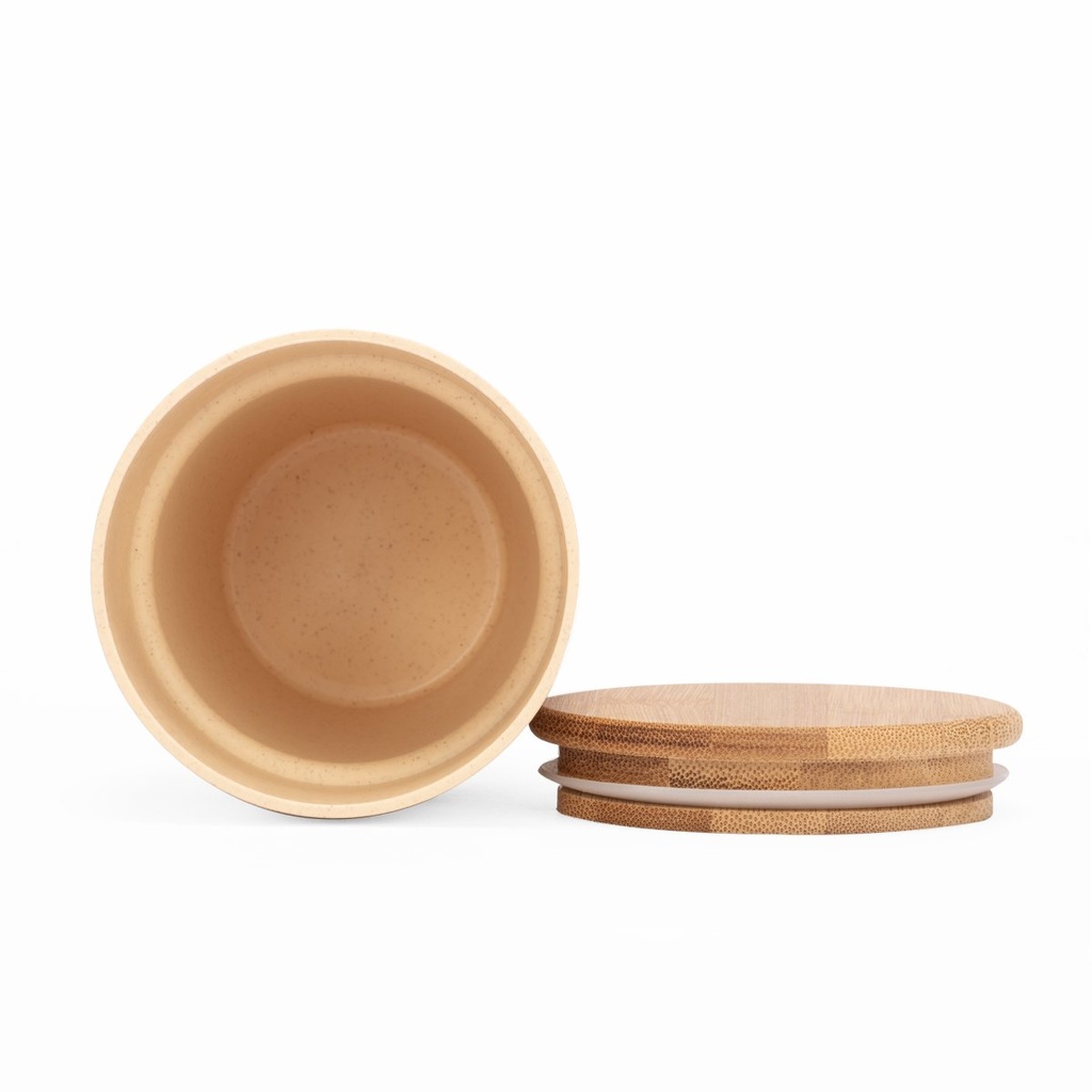 Vaso de bambú y corcho con fibra de trigo 14,2 × Ø 9,4 cm 3