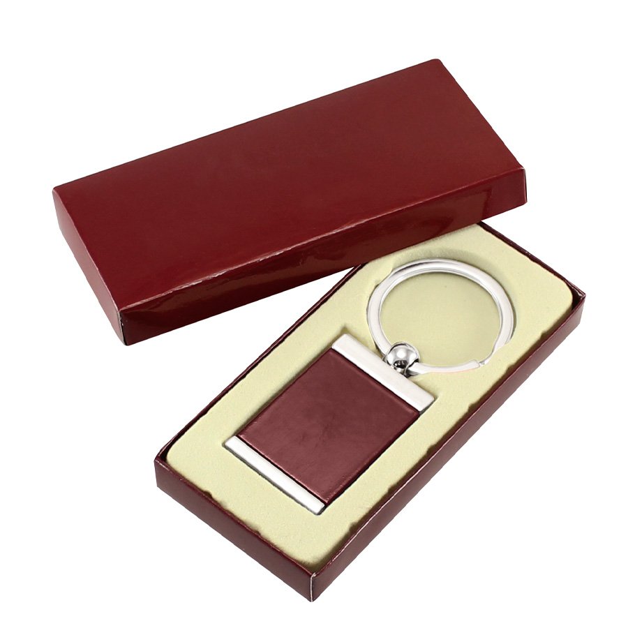 Llavero de metal y madera 4,1 × 2,8 × 0,6 cm 1