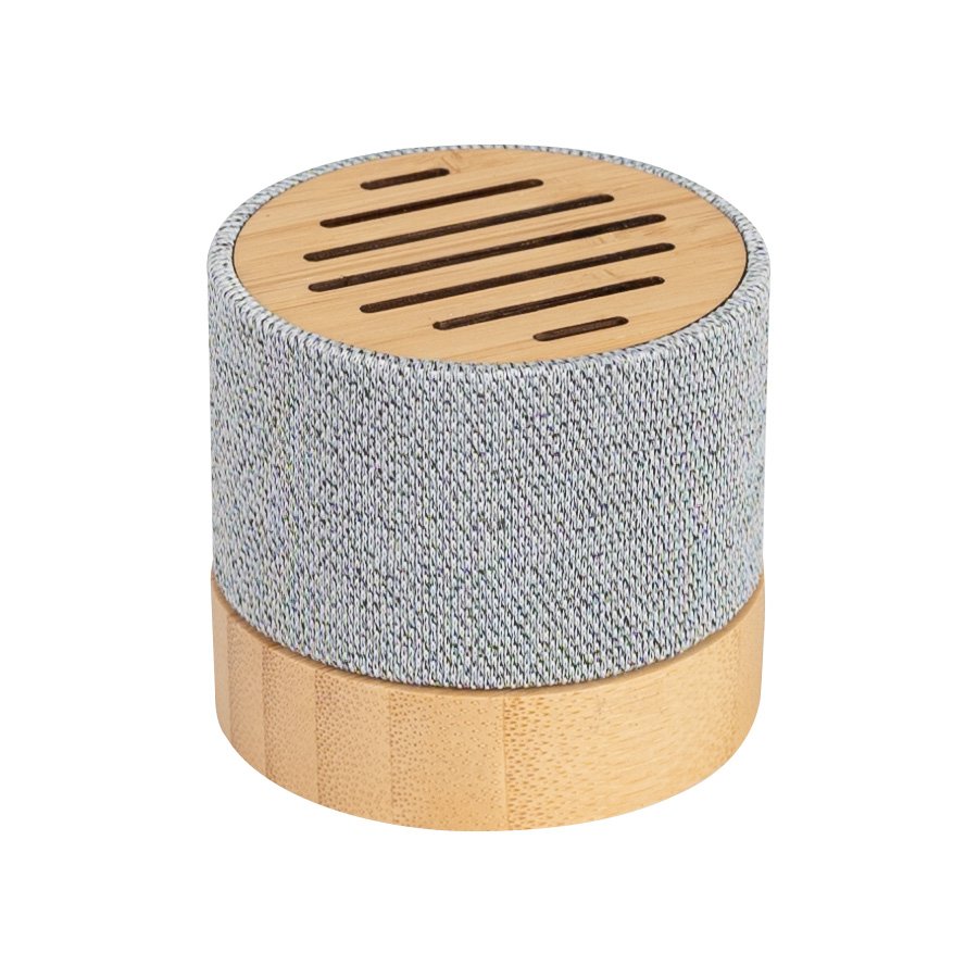 Parlante de bambú y RPET Ø 5,9 × 5,3 cm 2