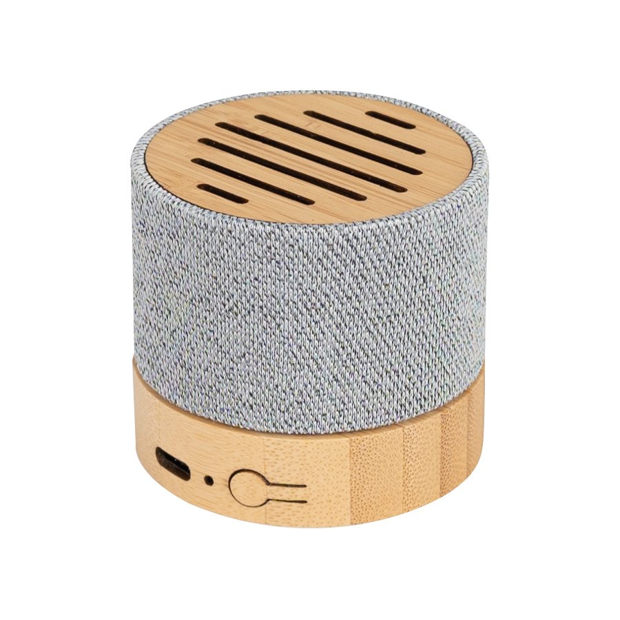 Parlante de bambú y RPET Ø 5,9 × 5,3 cm 3