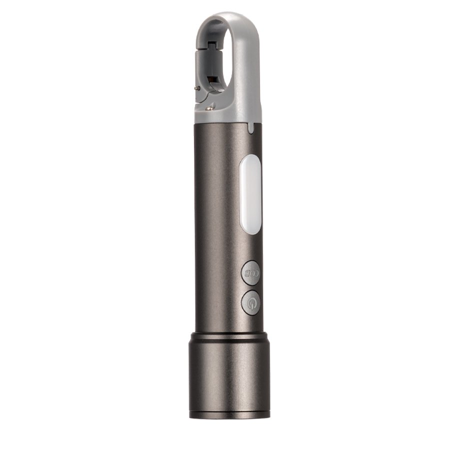 Linterna recargable USB 15 en 1 con gancho Ø 3,3 × 16 cm 1