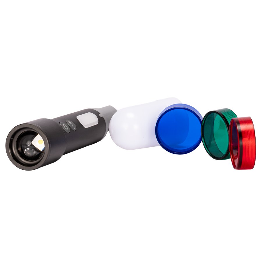 Linterna recargable USB 15 en 1 con gancho Ø 3,3 × 16 cm 2